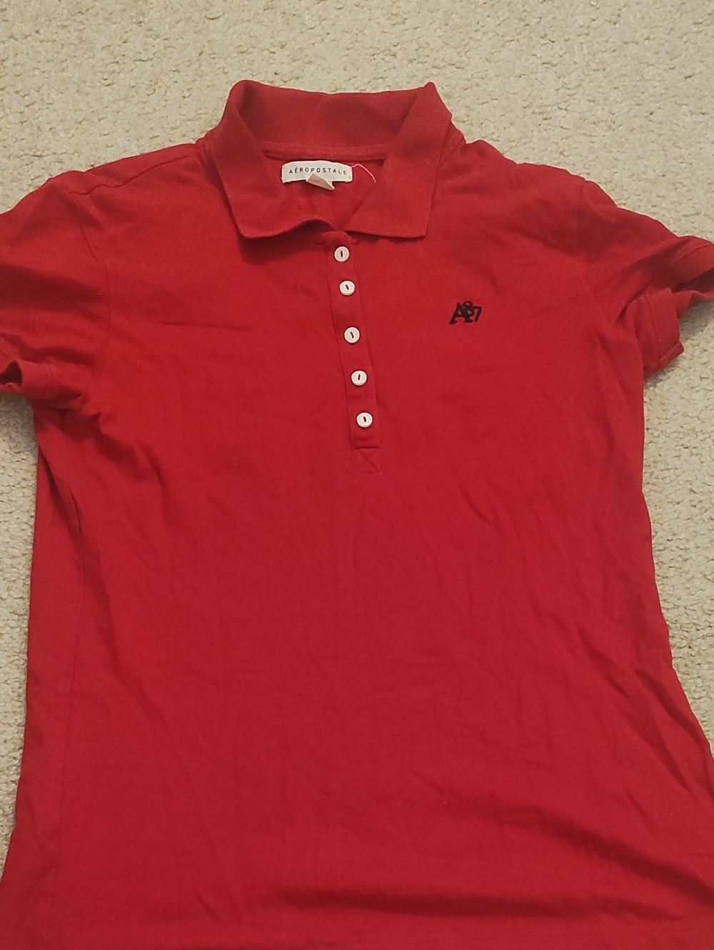Aeropostale Red Women's Short Sleeve Polo